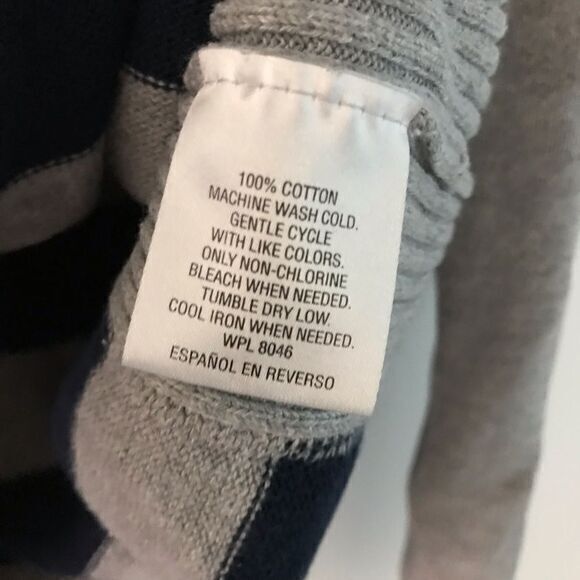 3/$15- International Concept striped button up Sweater - Picture 3 of 4